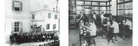 左：神戸森村組 右：日陶計算課